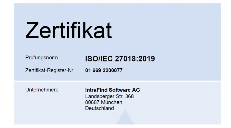 Certificate ISO
